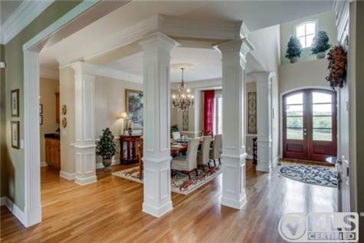 foyer and dining room