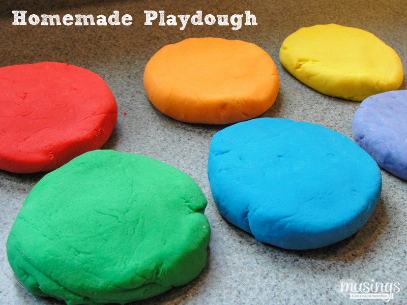 You can also make homemade playdough on a rainy day