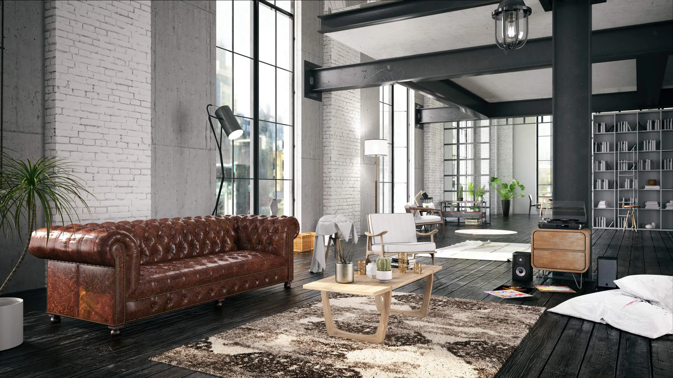 Luxury open spacing living room